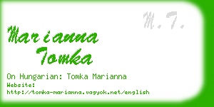 marianna tomka business card